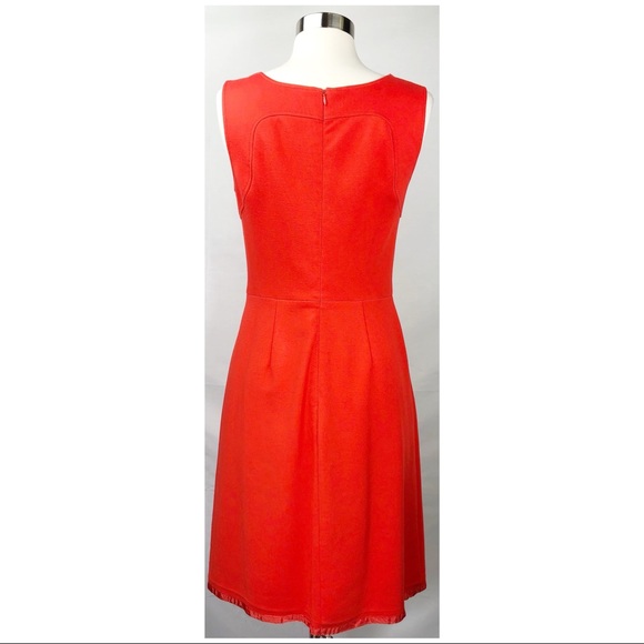 Trina Turk Women's Size 4 Red / Orange Dress with gold button details - Picture 6 of 8
